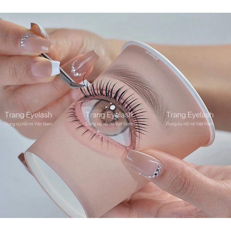 Bộ 5 Cốc Giấy Luyện Tập Nối Mi Sử Dụng Một Lần Tiện Lợi, mi douyin