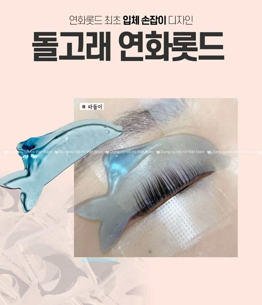 Trục cá heo, nâng mi siêu mềm, dính hình cá heo Dolphin Lash Lift Pads