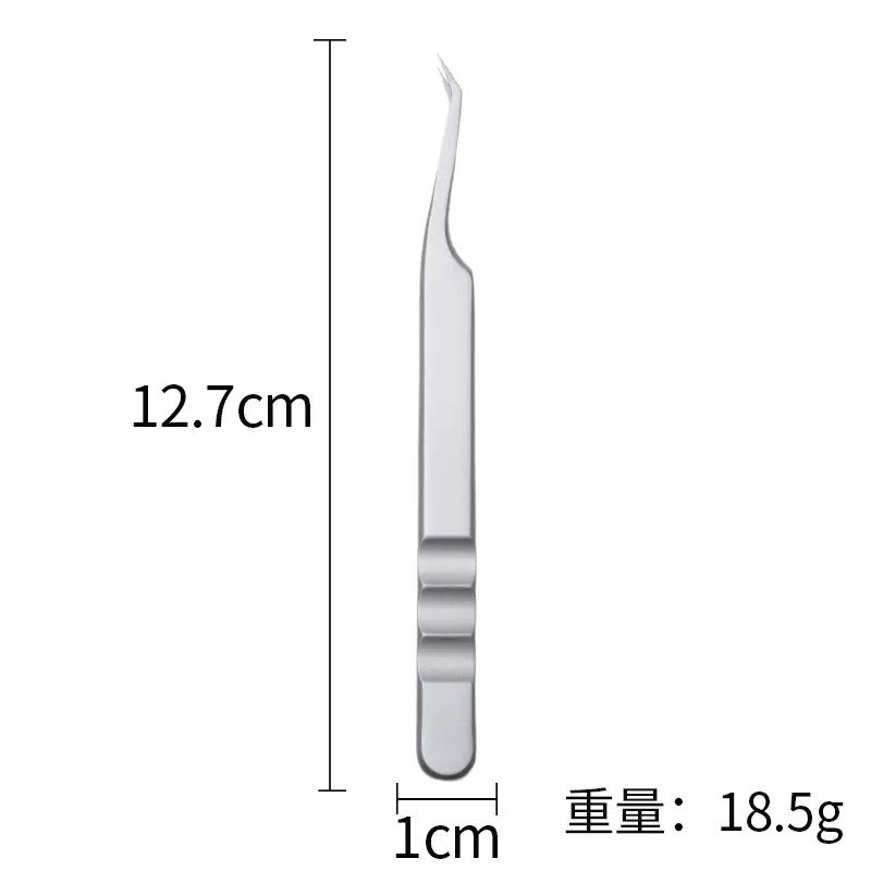 Nhíp nối mi Manhua Douyin chuẩn, phù hợp kỹ thuật Classic, Volume, Nhíp nối mi chuyên nghiệp bằng thép không gỉ, đầu cong chuẩn xác, gắp fan dễ – tách mi chuẩn,