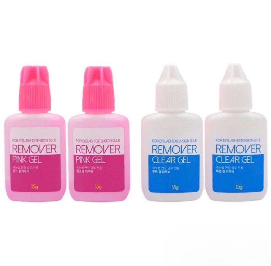 Gel tháo mi xanh và hồng, remover clear gel (dụng cụ nối mi)