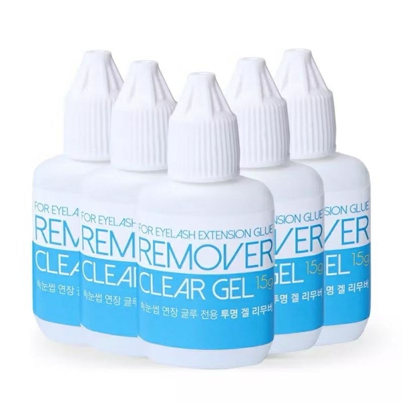 Gel tháo mi xanh và hồng, remover clear gel (dụng cụ nối mi)