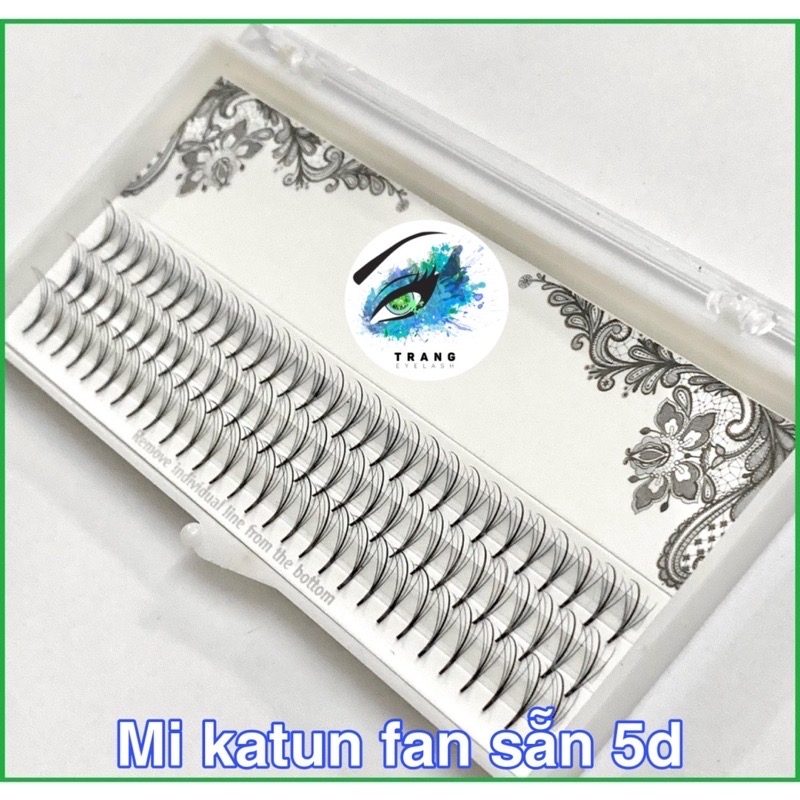 ￼Lông Mi Trụ Katun Cao Cấp - Mi Wispy 5D 7D Độ Cong C D - Mi Fan Sẵn Katun