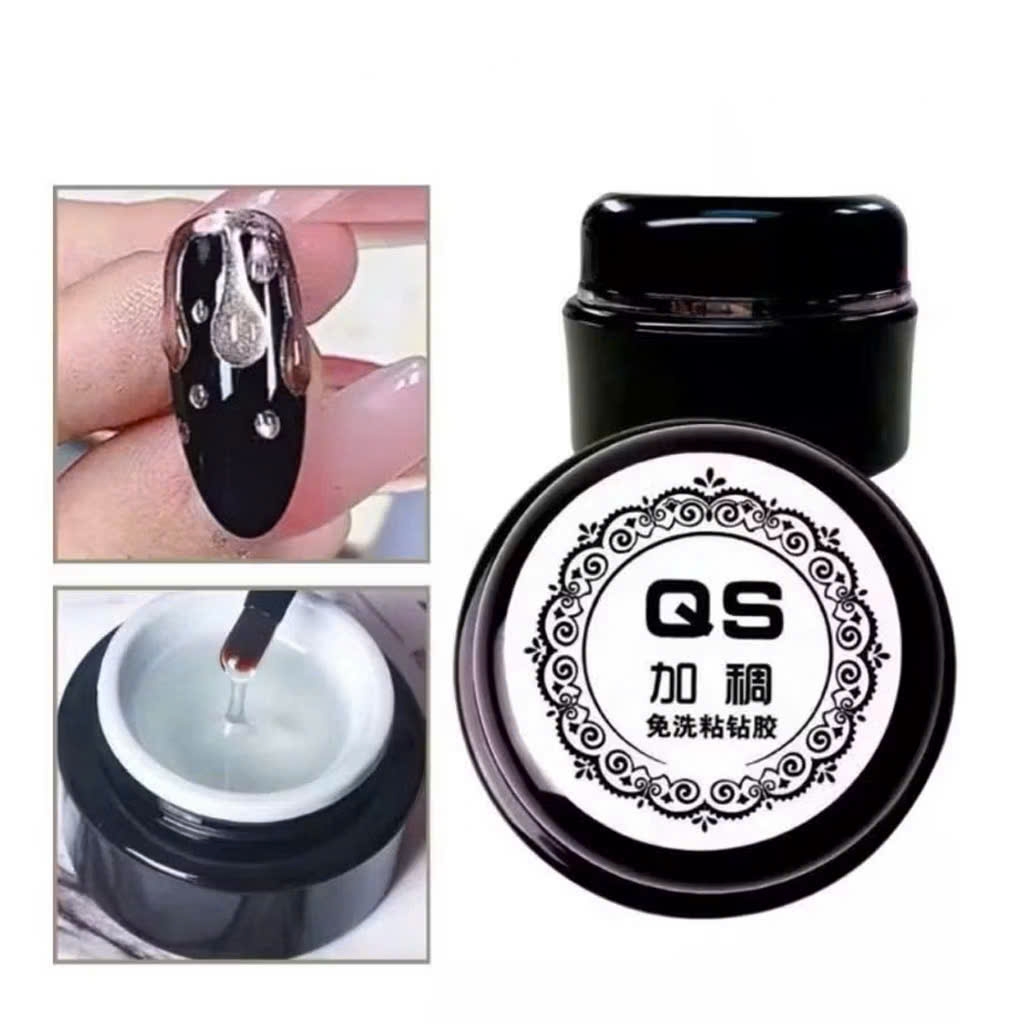 Gel vẽ nổi thủy tinh QS 20ml độ bám tốt, trong suốt, tạo hiệu ứng nổi 3D trang trí móng