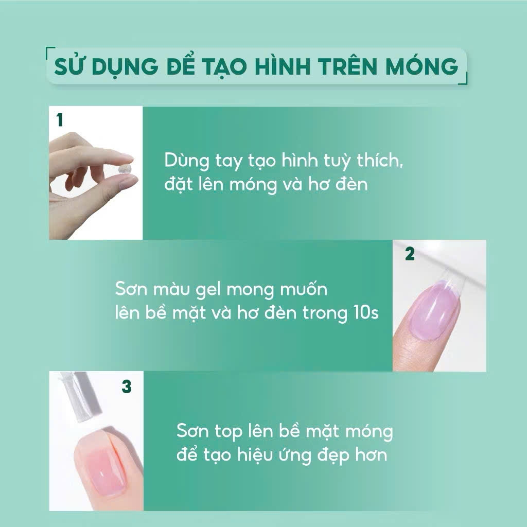 Gel định hình nail , gel đa năng dán móng úp, gel nặn tạo hình nail, mi