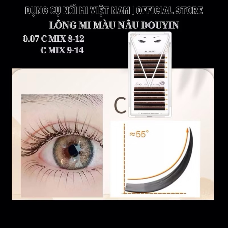 Lông Mi Douyin màu Nâu