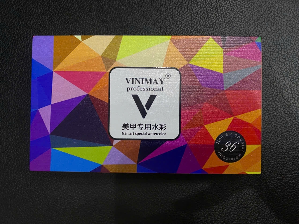 Set màu nước nén 36 màu hộp gỗ Vinimay