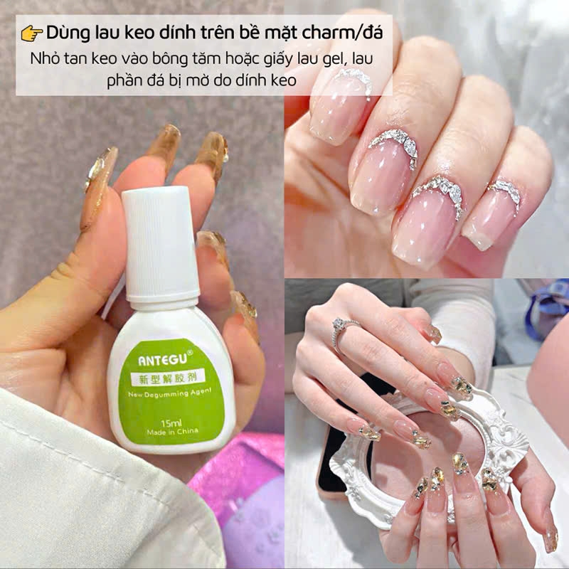 Nước tháo móng úp móng giả phá keo dùng để tháo móng nhanh