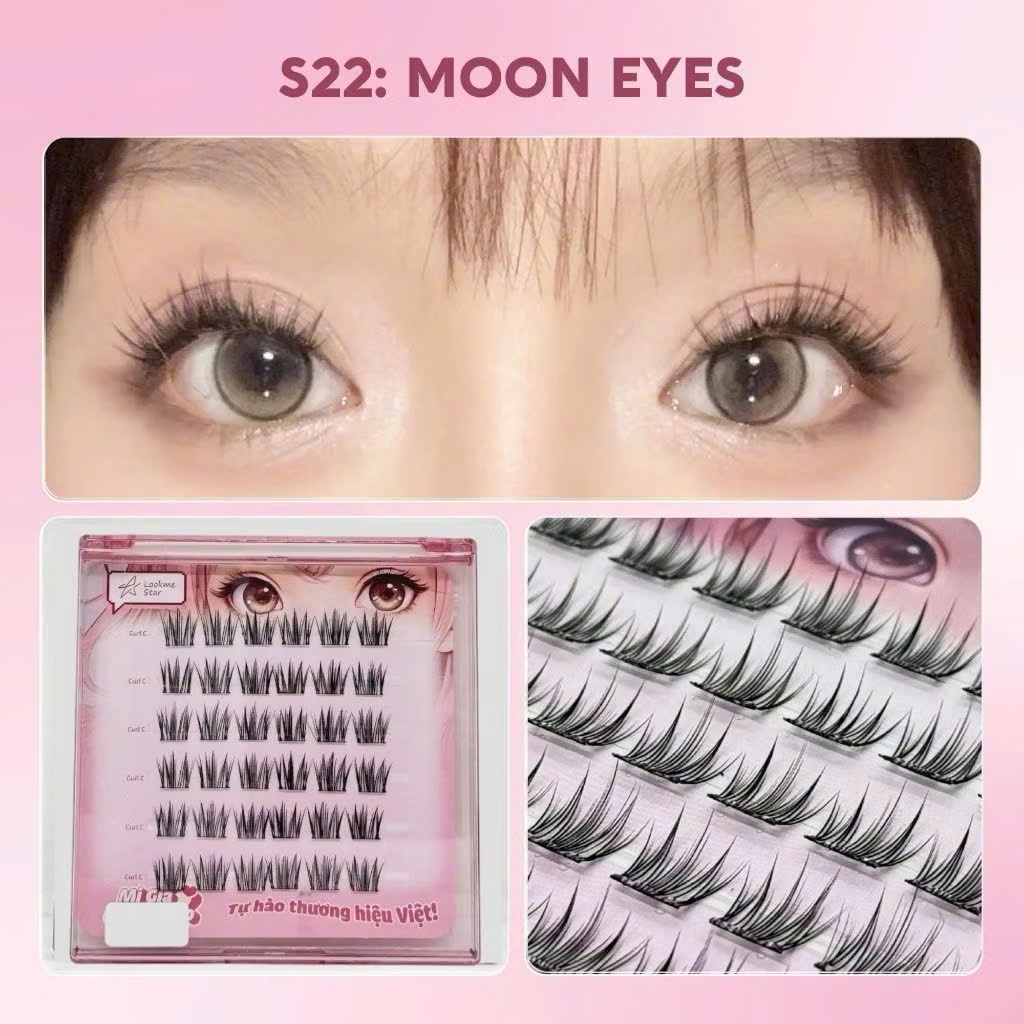 Lông mi makeup tự dính có keo sẵn ở chân mi,lông mi mềm