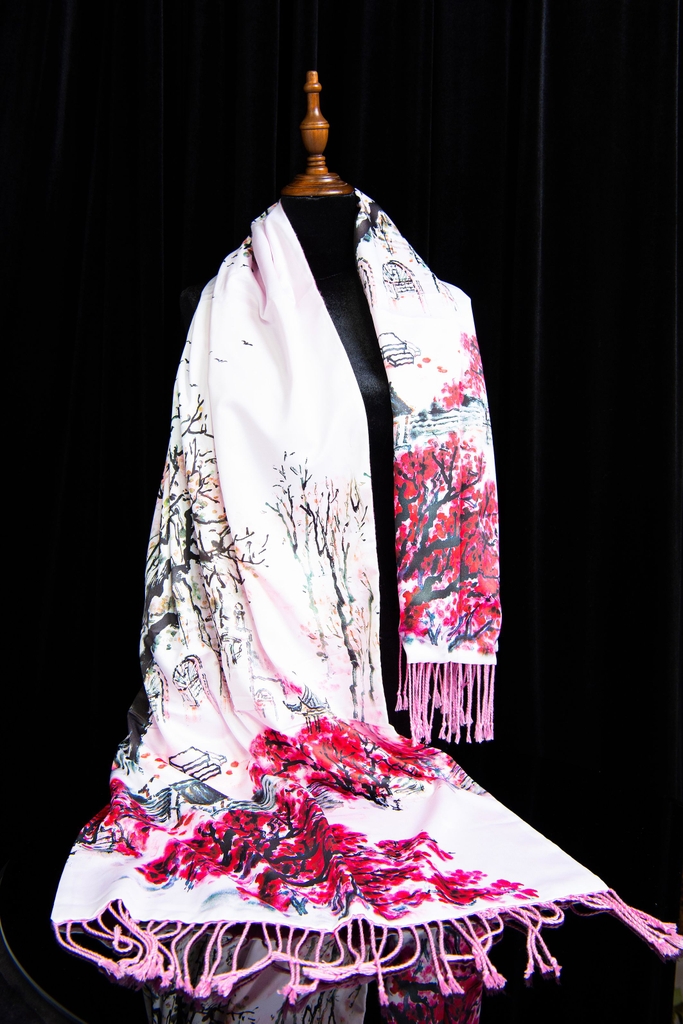 Khăn lụa choàng 2 lớp 2910