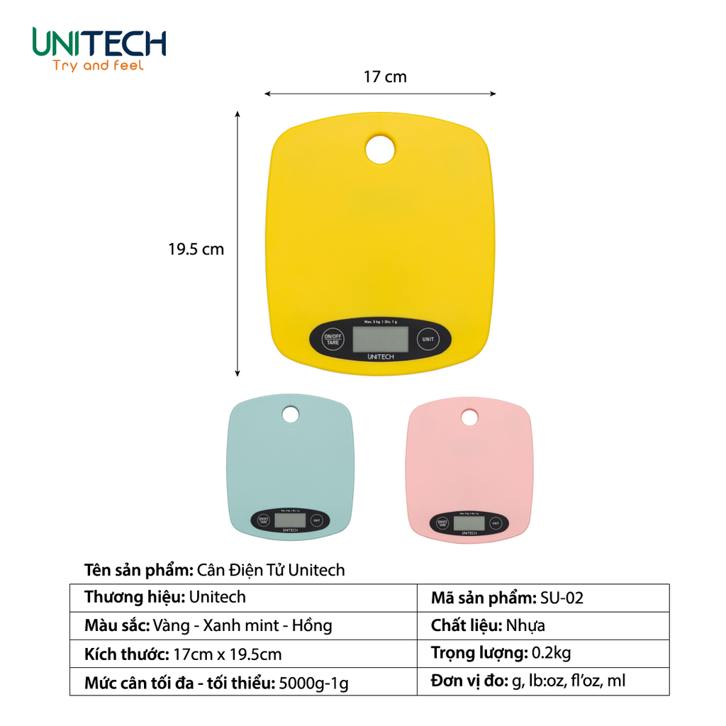 Cân điện tử UNITECH SU-02