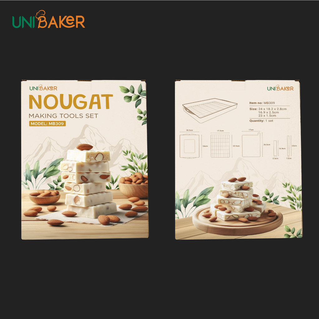 Bộ dụng cụ làm kẹo nougat nhựa Unibaker MB309 Phiên Bản Mới