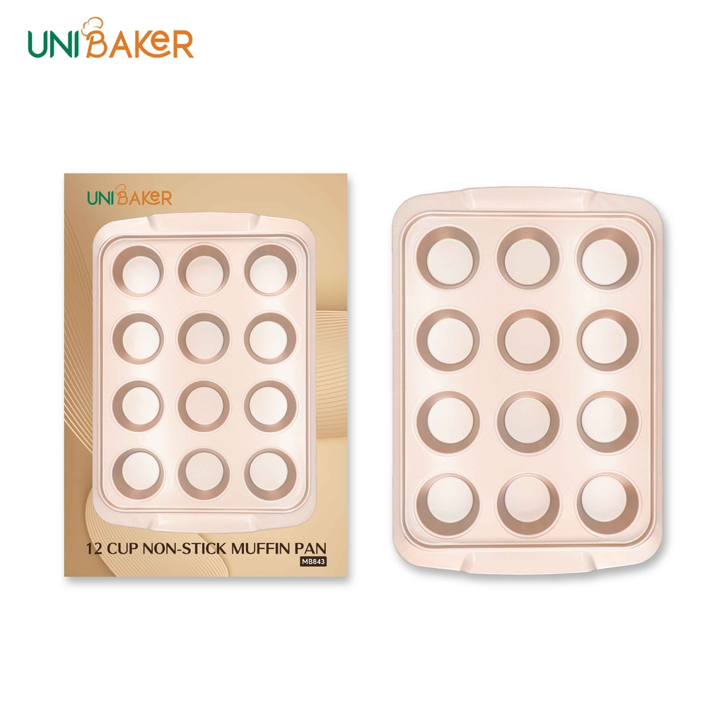 Khuôn nướng 12 bánh cupcake Unibaker MB843