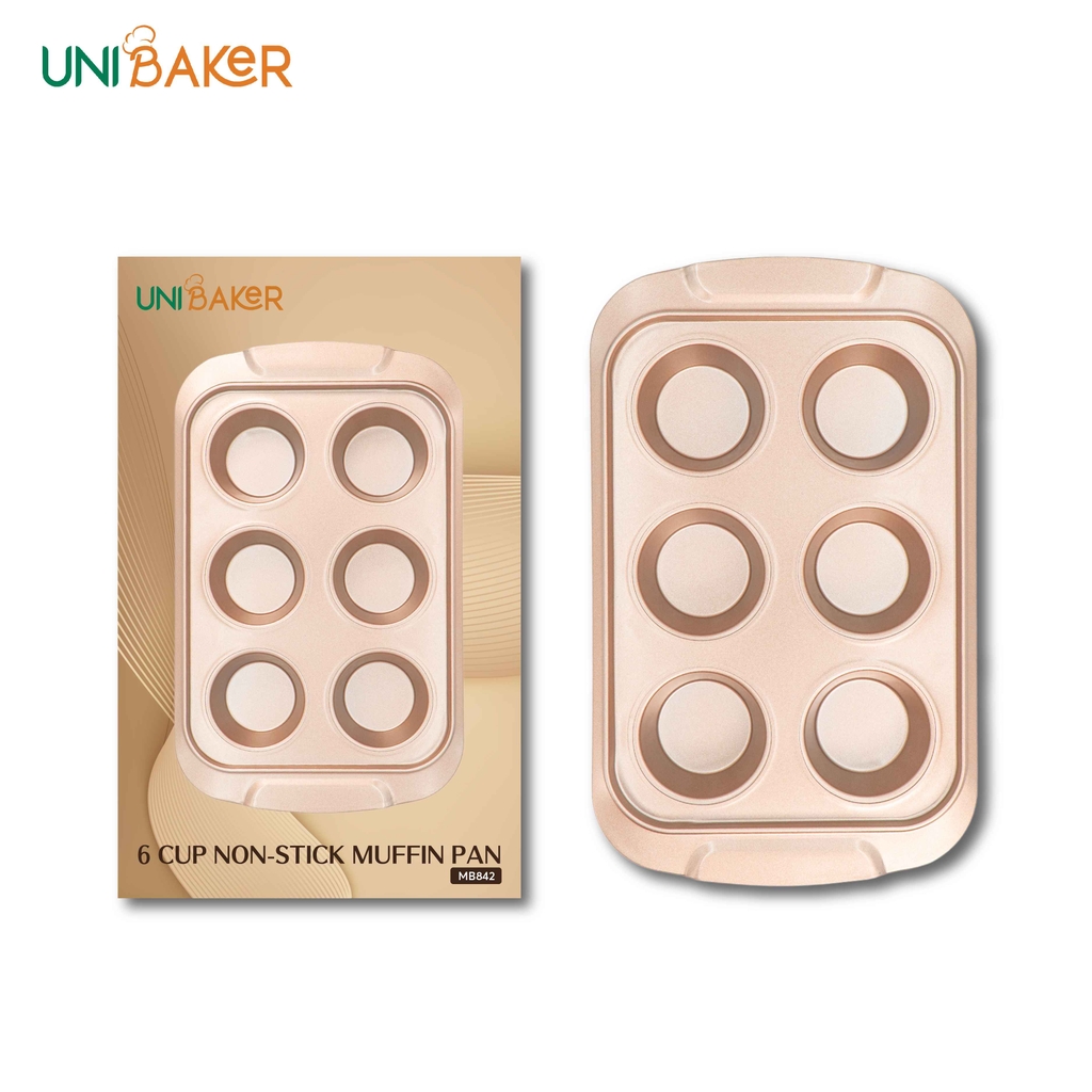 Khuôn nướng 6 bánh cupcake Unibaker MB842