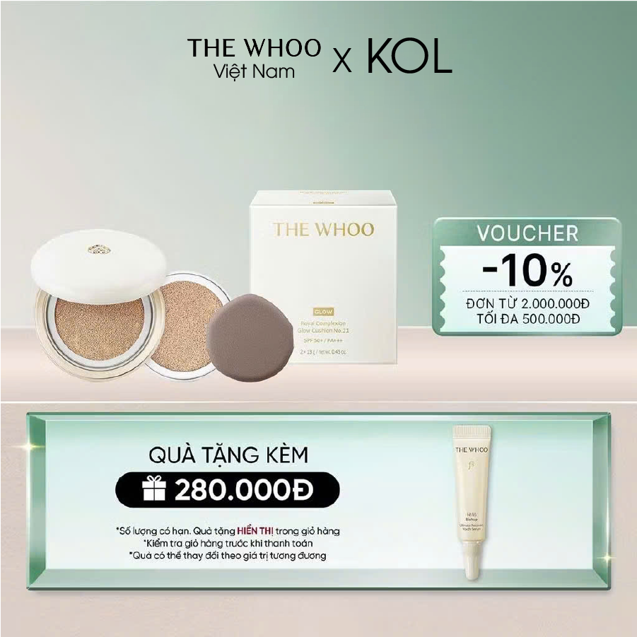 Phấn Nước Cushion The Whoo Royal Complexion Glow