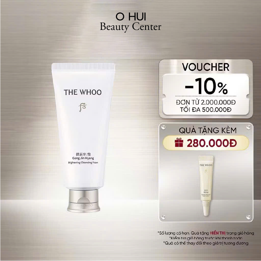 Sữa rửa mặt dưỡng trắng Gongjinhyang Seol Brightening Foam Cleanser