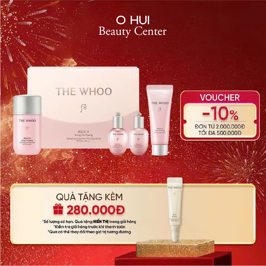Bộ Kem Chống Nắng Whoo Gongjinhyang Soo Vital Hydrating Suncreen Fluid Special Set