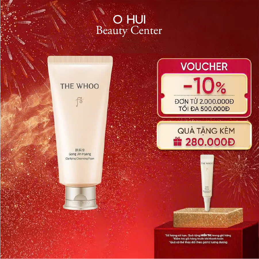 Sữa rửa mặt Whoo dưỡng ẩm Gongjinhyang Facial Foam Cleanser