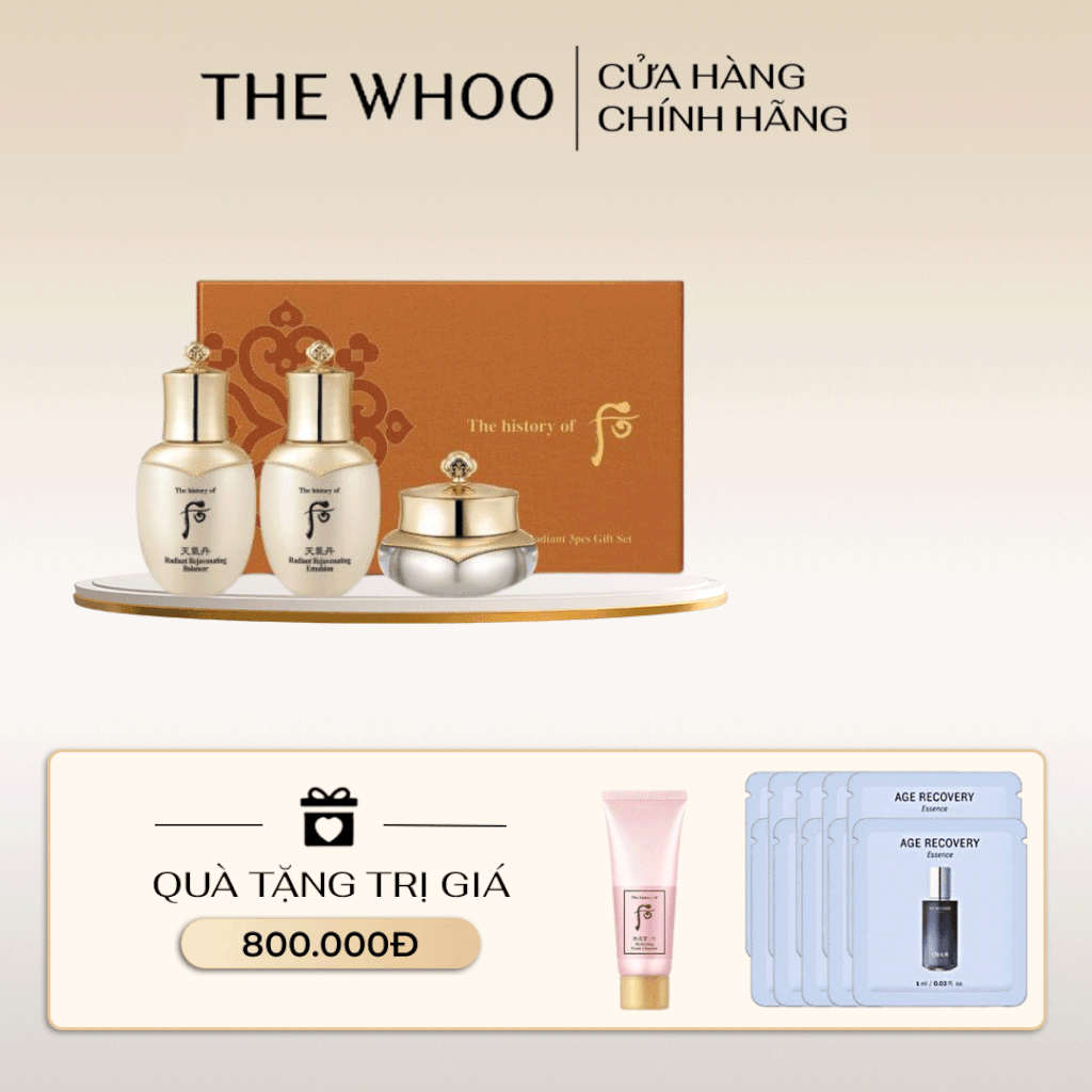 Bộ dưỡng da Whoo Cheongidan Radiant Rejuvenating Mini Set 3pcs