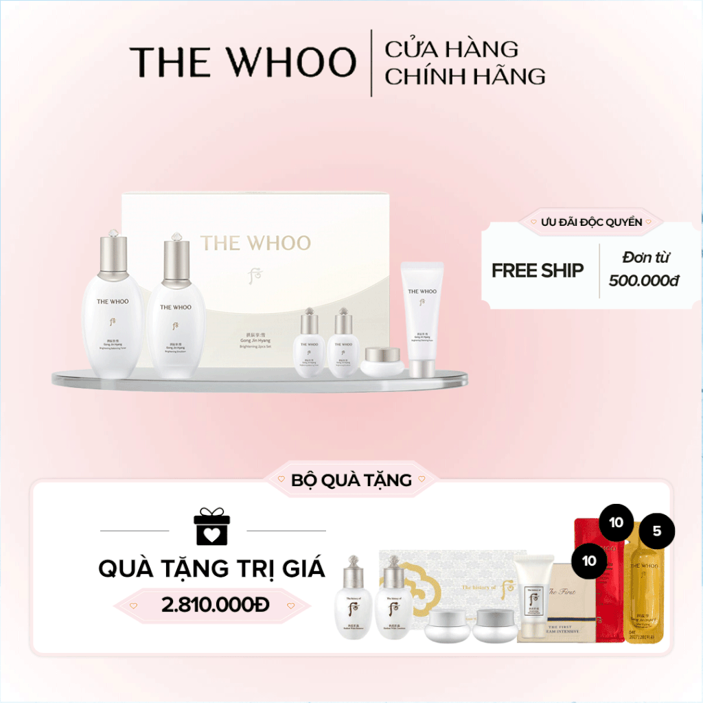 Bộ Dưỡng Da Whoo Gongjinhyang Seol Brightening 2pcs Set 2024