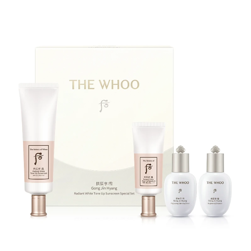 Bộ Kem chống nắng Whoo nâng tông Gongjinhyang Seol Radiant White Tone Up Sunscreen