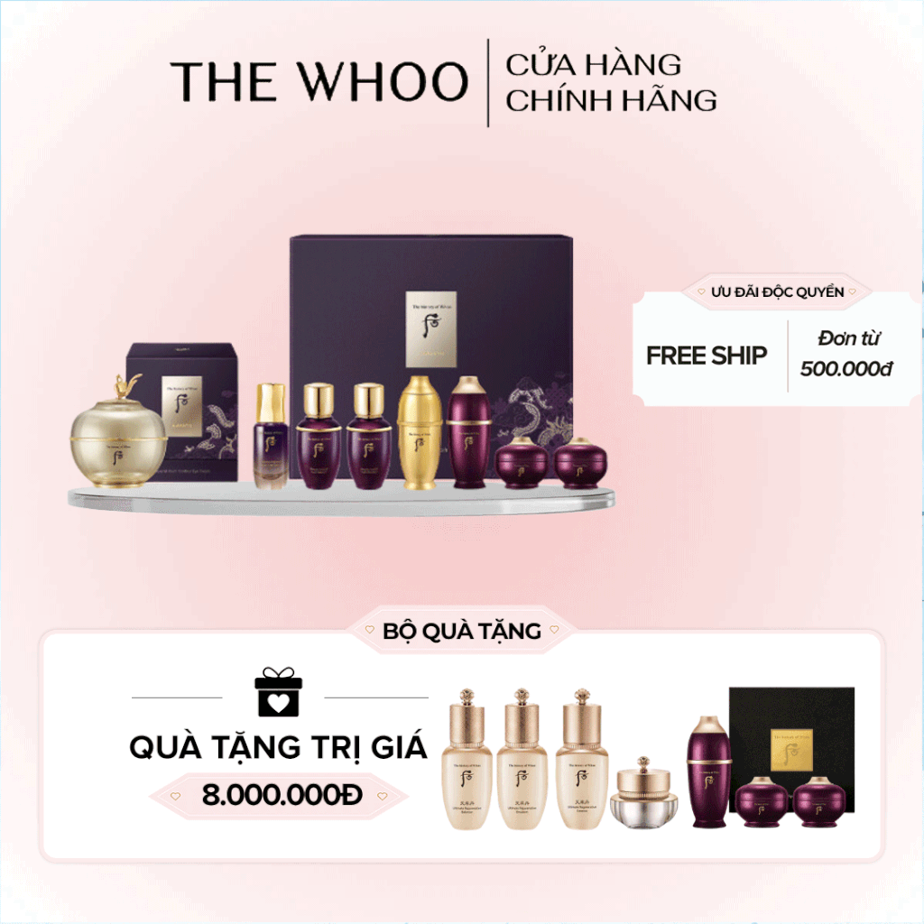 Bộ Kem Mắt Kiệt Tác Hoàn Lưu Cao Whoo Hwanyu Imperial Youth Contour Eye Cream Special Set New