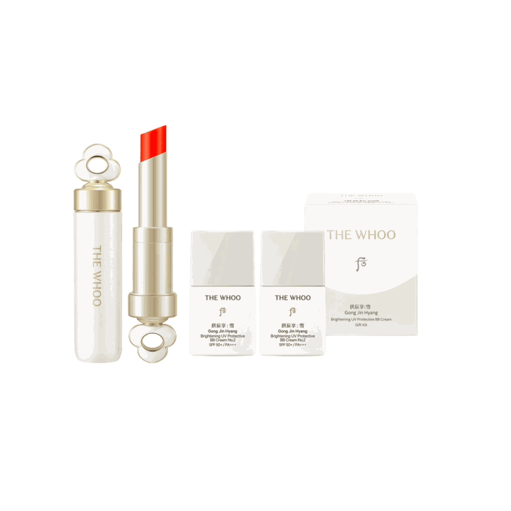 Bộ Son Dưỡng Môi Đông Y Whoo Mi Glow Lip Balm Set Peony Coral