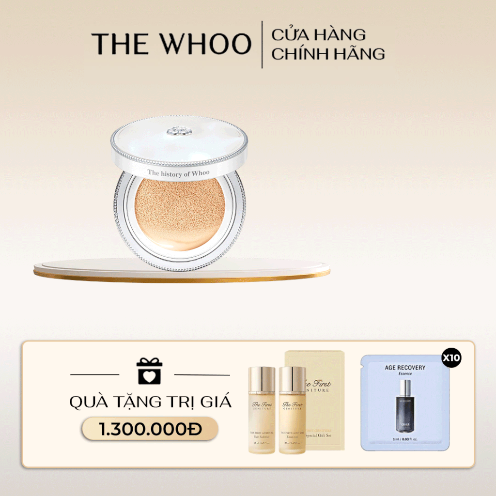 Cushion trang điểm dưỡng trắng Gongjinhyang Seol Radiant White Moisture Cushion Foundation SPF50+,PA+++