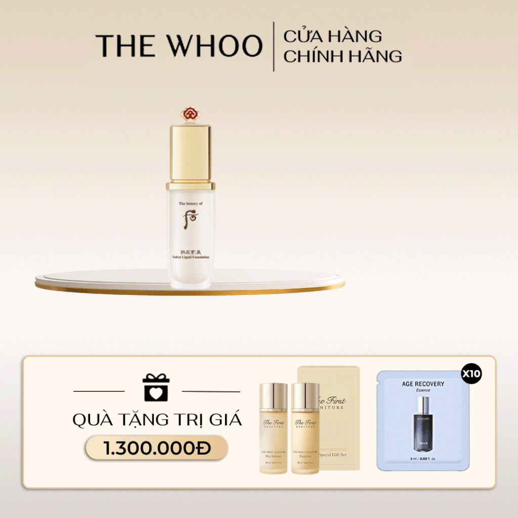 Kem nền che khuyết điểm The History Of Whoo Gongjinhyang Mi Velvet Liquid Foundation SPF30/PA++