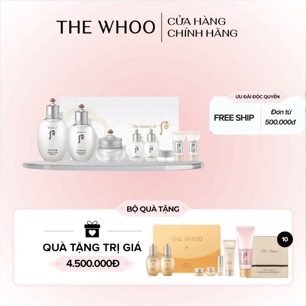 Set dưỡng trắng The history of Whoo Gongjinhyang seol 8pcs