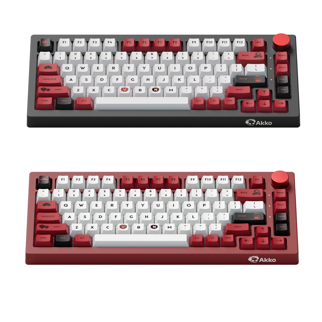 Bàn phím cơ AKKO 5075B Plus World Tour Viet Nam | Black & Red