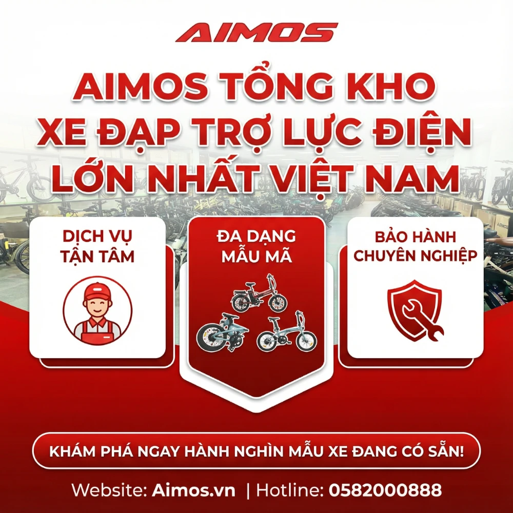 Aimos - Hệ thống phân phối xe đạp trợ lực điện chính hãng uy tín