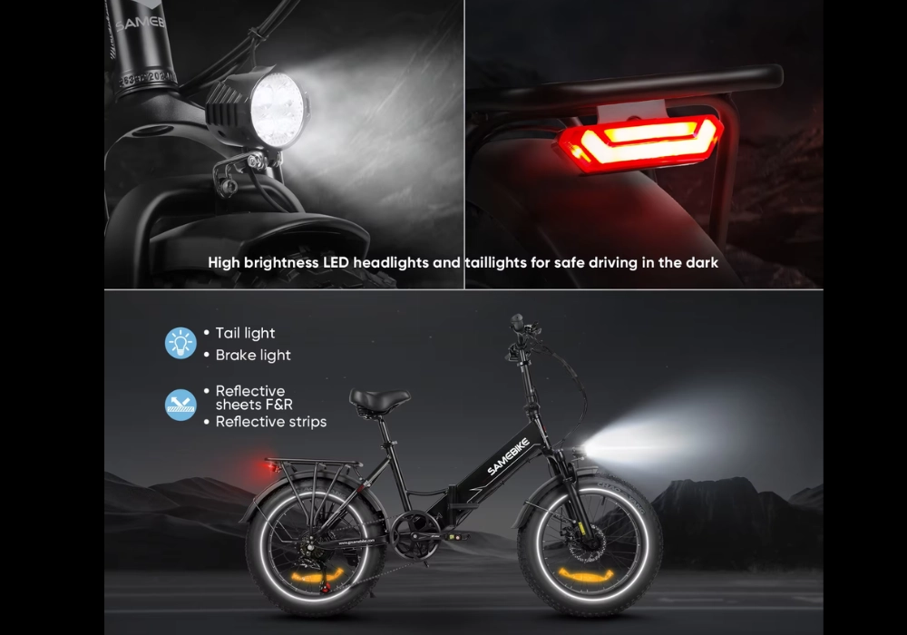 Đèn LED trước sau an toàn khi di chuyển ban đêm