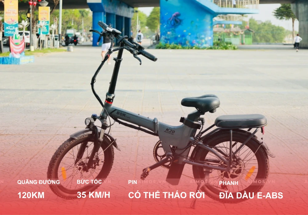 Điểm nổi bật trên xe đạp trợ lực điện Bor K20