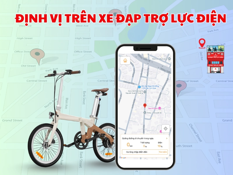 Định vị trên xe đạp trợ lực điện
