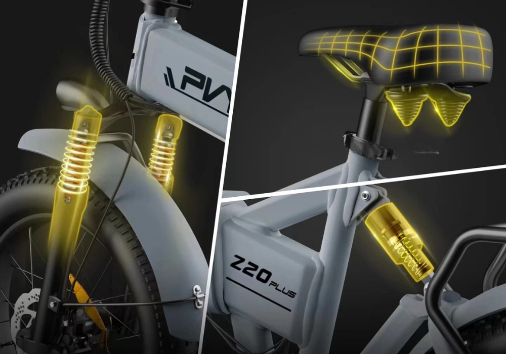 Sở hữu hệ thống giảm xóc ba điểm (Triple Suspension System)