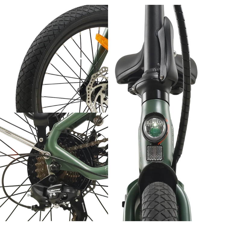 trang bị đầy đủ xe đạp trợ lực điện yadea Flit