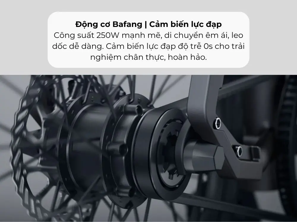 Động Cơ Bafang và Cảm biến mô-men xoắn của ADO A20 Carbon