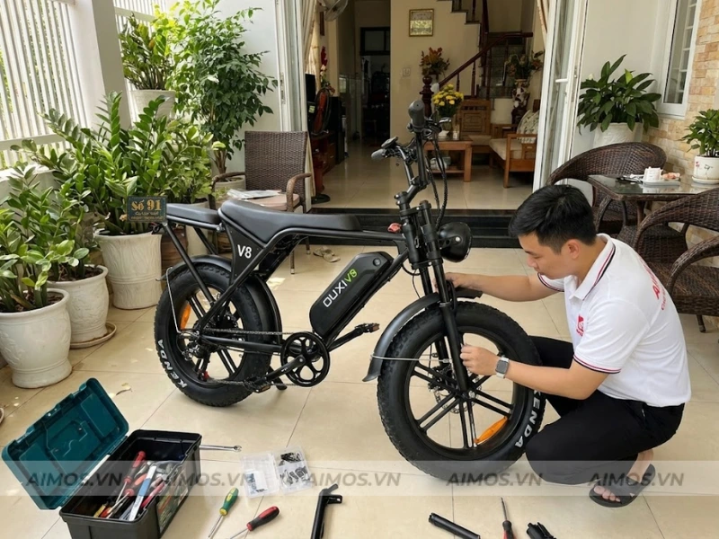 Lắp xe đạp trợ lực điện tại nhà siêu tiện lợi