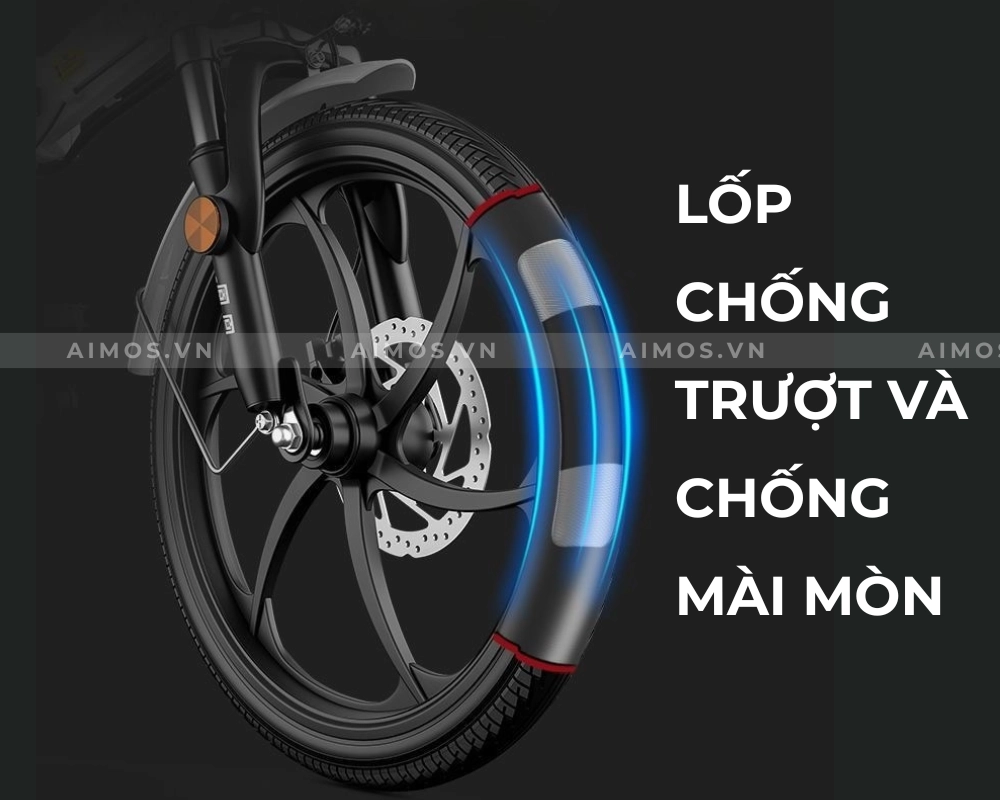 Bộ lốp 20 inch được thiết kế với rãnh sâu, bám đường tốt