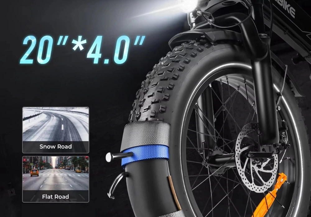 Lốp béo ổn định và bám đường cực tốt