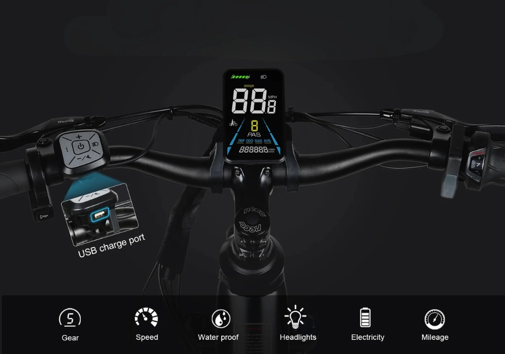 Màn hình LCD màu rõ nét + cổng sạc USB tiện lợi