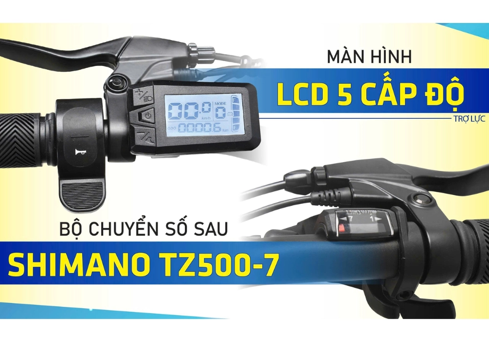 Màn hình LCD và bộ đề giúp linh hoạt trong từng cung đường