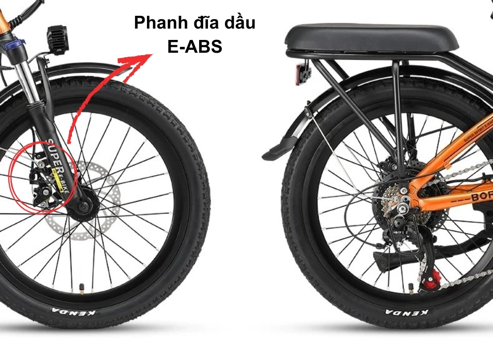 Trang bị phanh đĩa dầu E-ABS