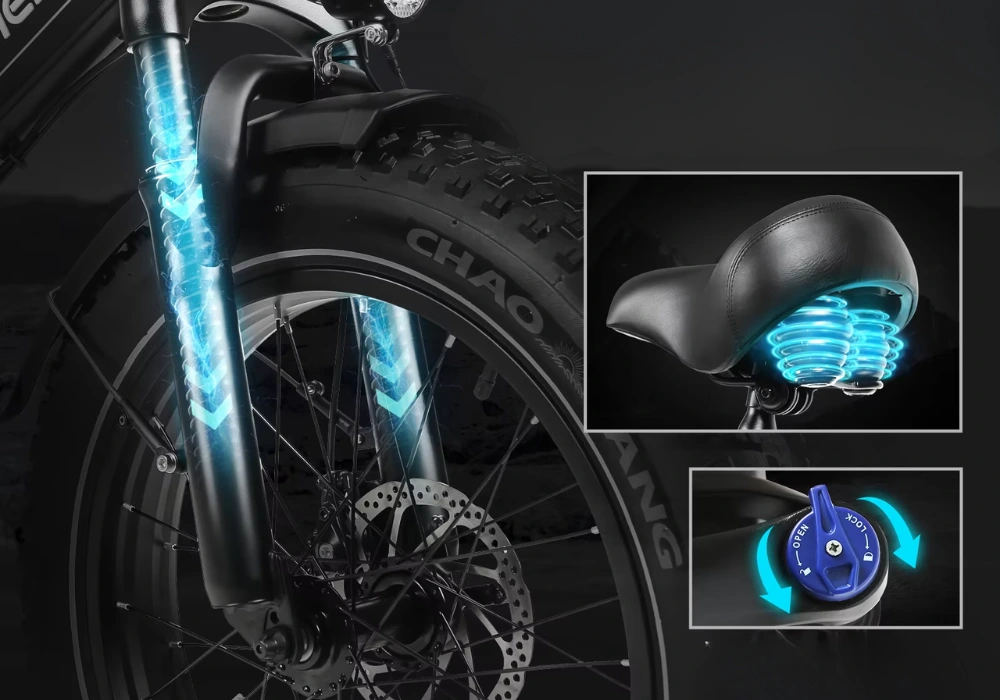 Giảm xóc trước + giảm xóc yên êm ái vượt trội