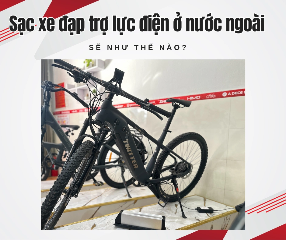 Sạc xe đạp trợ lực điện ở nước ngoài