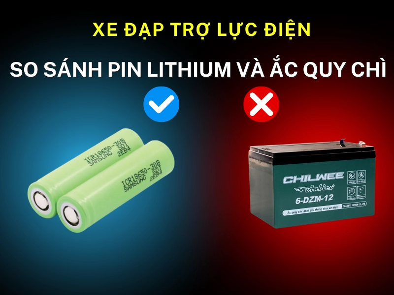 So sánh pin lithium và ắc quy chì