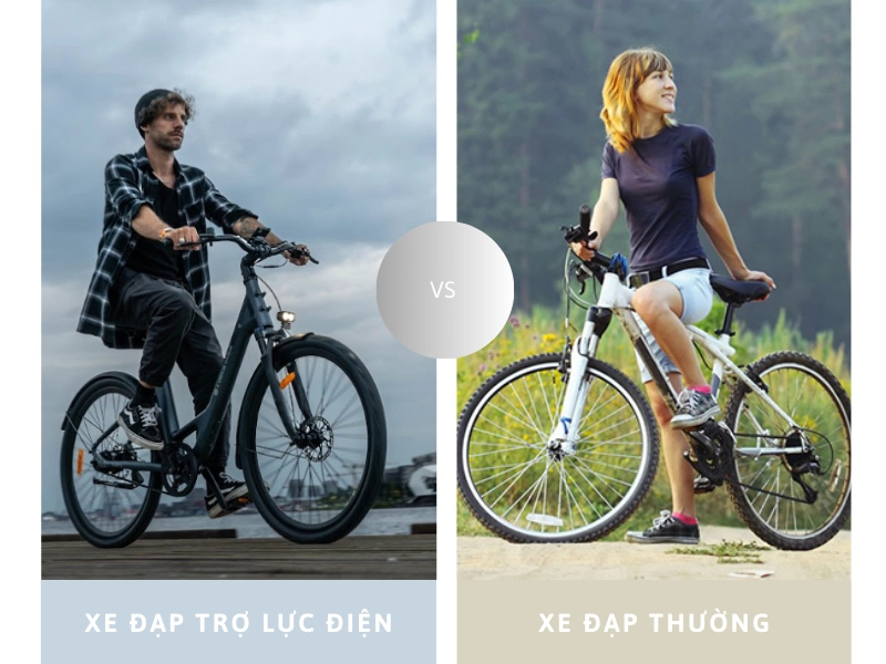 So sánh xe đạp trợ lực điện và xe đạp thường