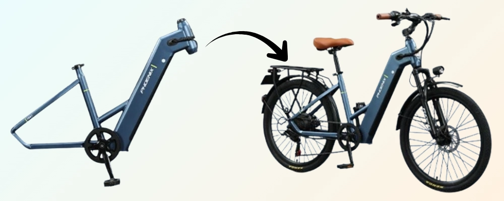 Xe đạp trợ lực điện Phoenix TR1 sở hữu thiết kế tinh tế, chắc chắn