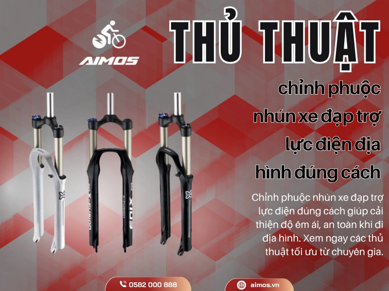 Thủ thuật chỉnh phuộc xe đạp trợ lực điện đúng cách