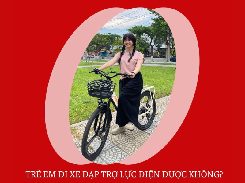 Trẻ em đi xe đạp trợ lực điện